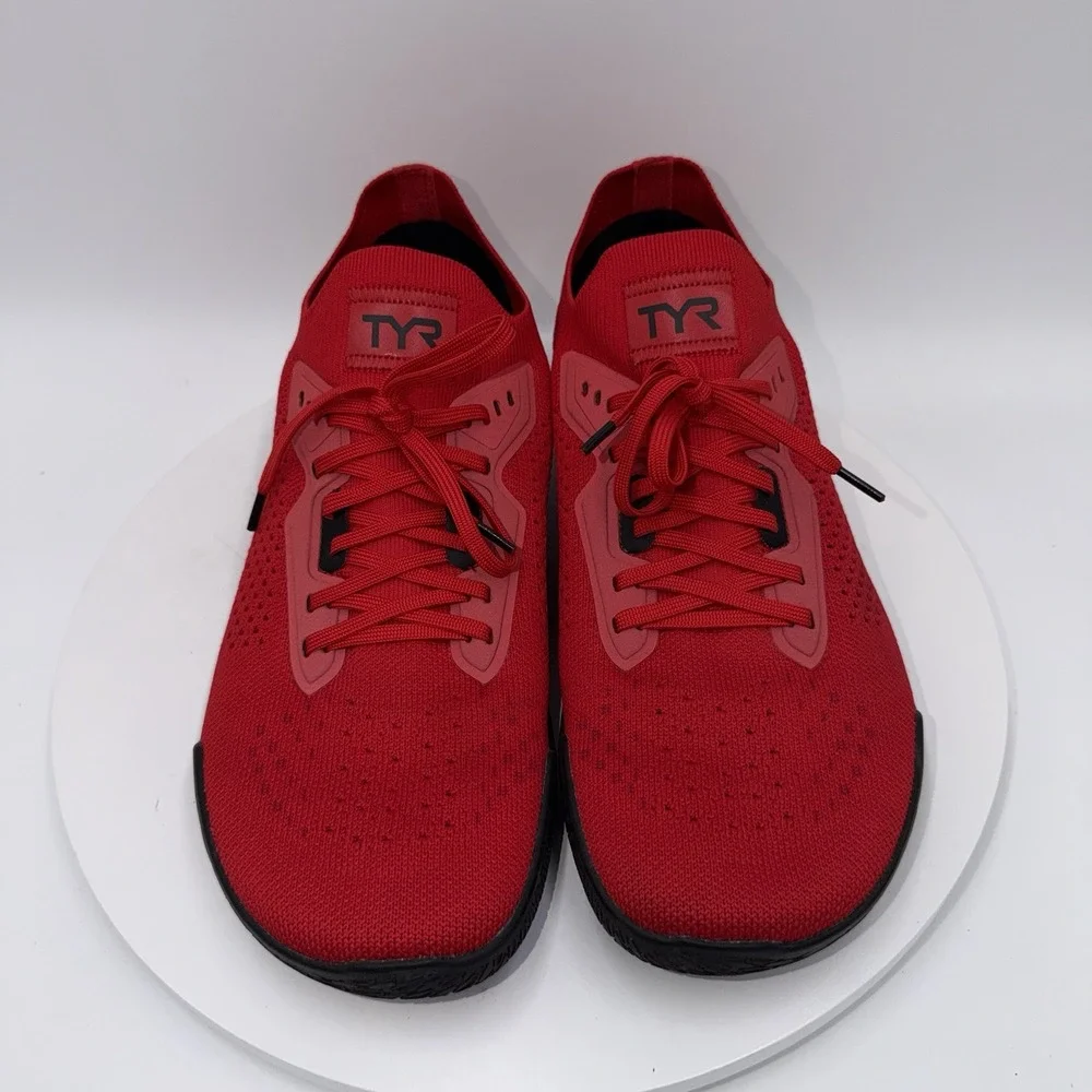 TYR Drop Zero Barefoot Trainer Red Knit Mens Size 10.5